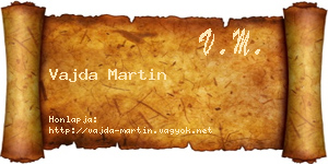 Vajda Martin névjegykártya